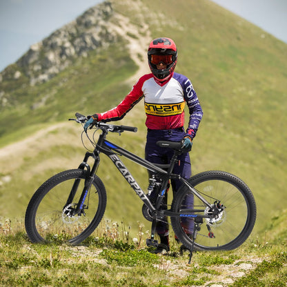 26" Full-Suspension Mountain Bike | 21-Speed, Disc Brakes & Dual Shock Absorption