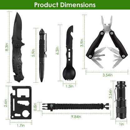 47-Piece Emergency Survival Kit with Tactical Pouch – Hiking, Camping & First Aid