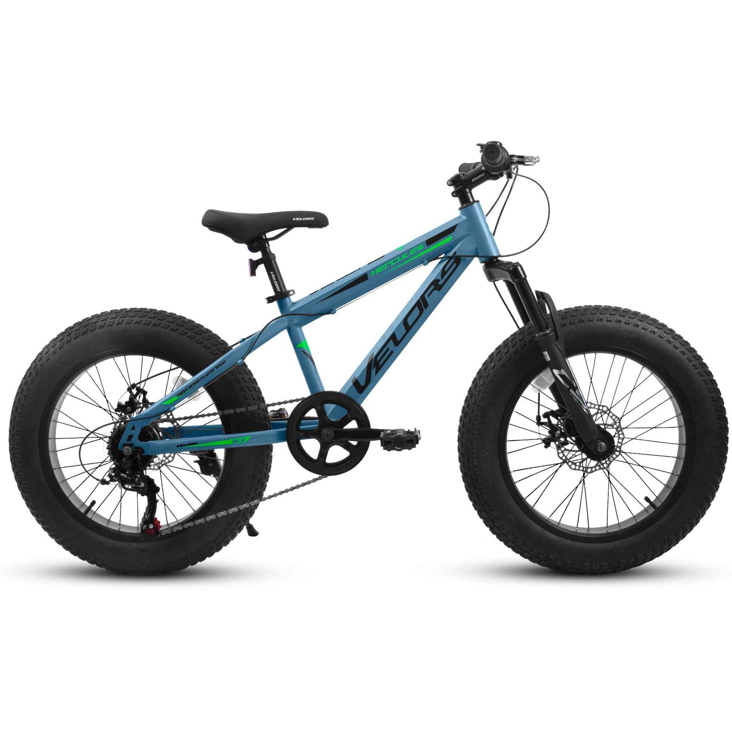 20" Fat Tire Mountain Bike | Full Shimano 7-Speed, Dual Disc Brakes & Front Suspension