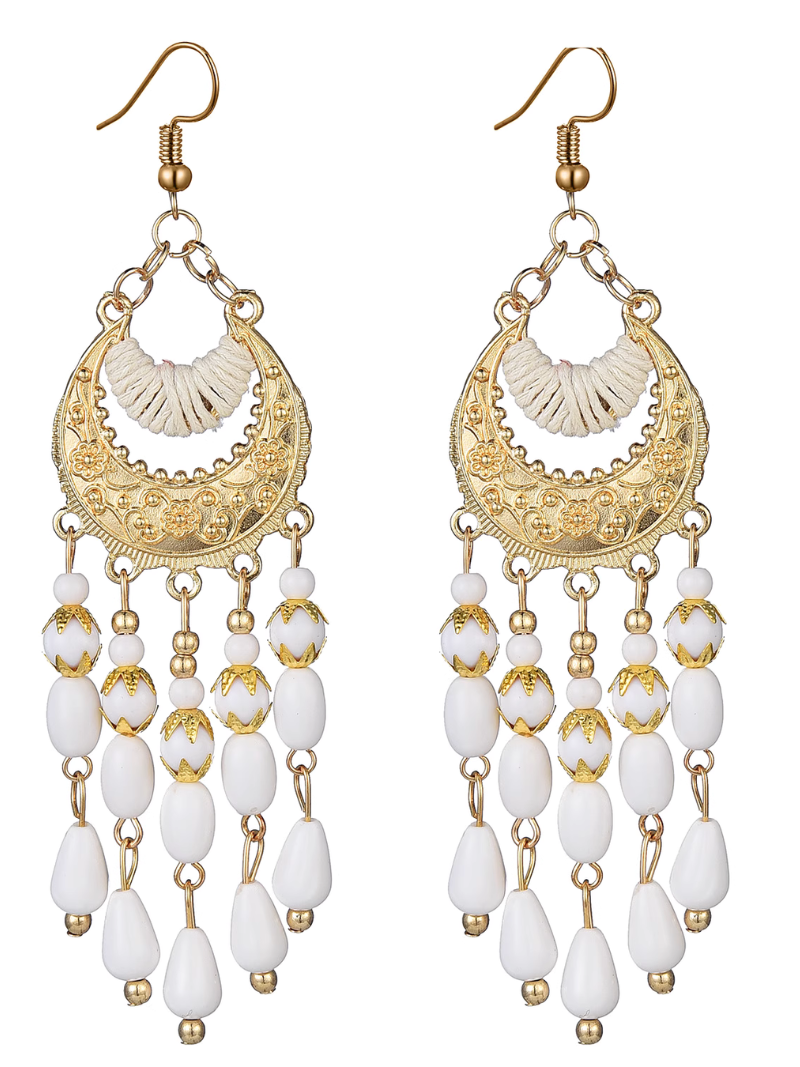 Women’s Soft Glow Pearl & Gold Hoop Earrings