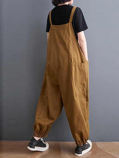 Cotton Nine-Point Overalls - Relaxed & Comfortable | Eva Trends
