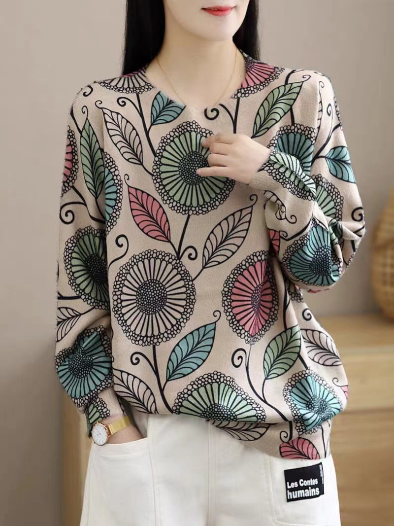 Elegant Women's Chic Floral Knitted Sweater | Eva Trends