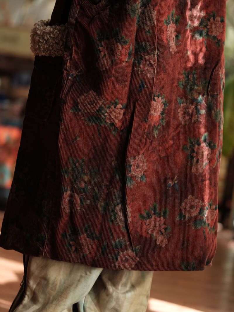 Endless Charm Women’s Relaxed  Printed A-Line Coat