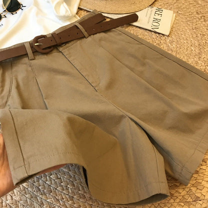 Women's High-Waist Zipper Cargo Shorts – Casual Outdoor Shorts