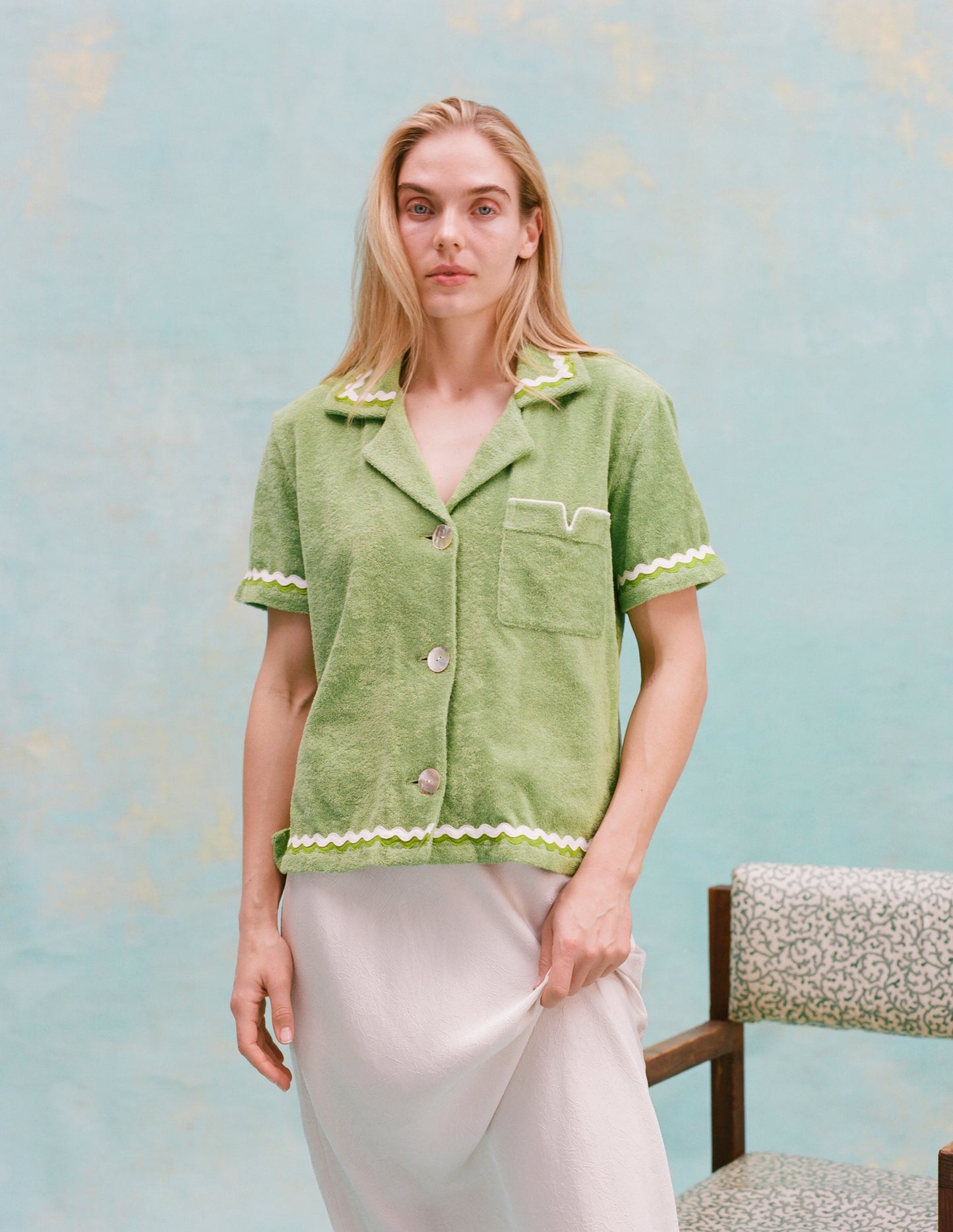 'Rick Rack' Cabana ~ Crop Cut (Green)