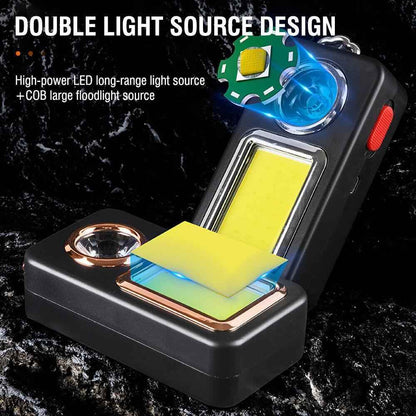 Solar Rechargeable Camping Lantern – Dual LED + COB Light Modes