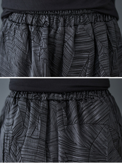 Women's Everyday Wear Stylish A-Line Black Wide Leg Bottom