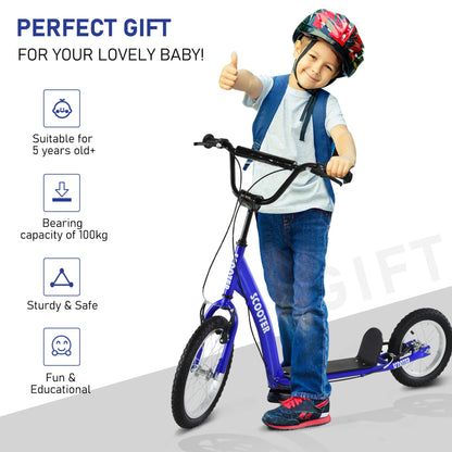 Kids Kick Scooter | Adjustable Handlebar, Dual Brakes & Inflatable Wheels | Ages 5+