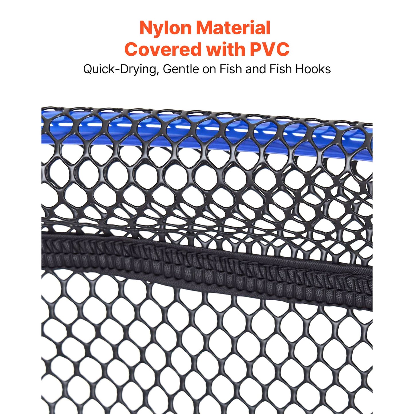 Foldable Drop Fishing Net with Rope & Storage Bag