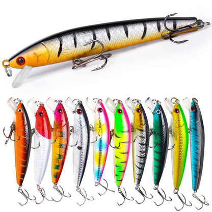22-Piece Hard Fishing Lure Kit – Topwater & Midwater, Minnow, Popper, VIB, Pencil
