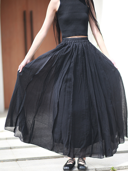Breezy Weekend Maxi Skirt — Flowing Cotton Gauze, Effortlessly Flattering