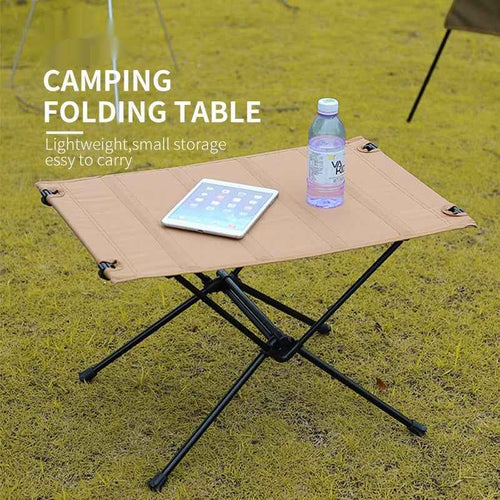 Portable Aluminum Alloy Folding Camp Table – Lightweight with Net Pocket Storage