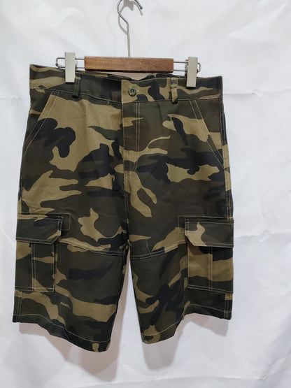 Men's Camouflage Cotton Cargo Shorts – Casual Outdoor Shorts