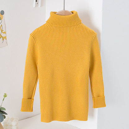 AutumnWinter Girls' Turtleneck Knitted Sweater