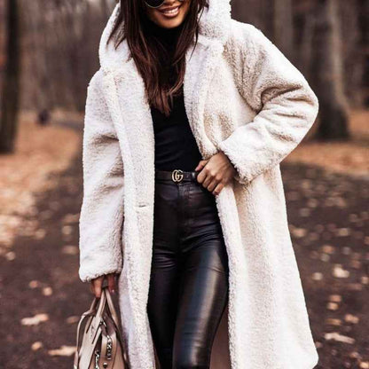 Women's Oversized Hooded Teddy Coat – Plush Warm Winter Coat