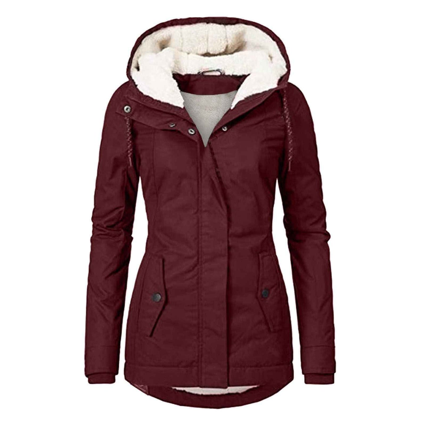 Women's Hooded Fleece Jacket – Warm Casual Outdoor Jacket