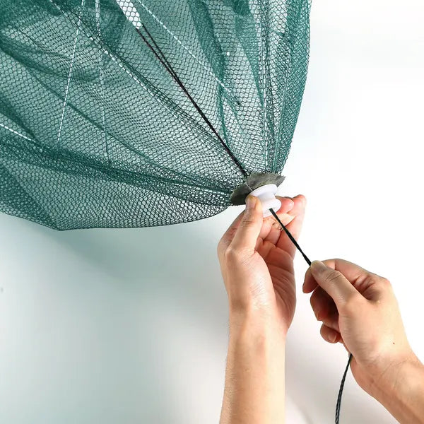 Foldable 6-Sided Fishing Bait Trap Net – 360° Entry, Crab, Shrimp & Minnow