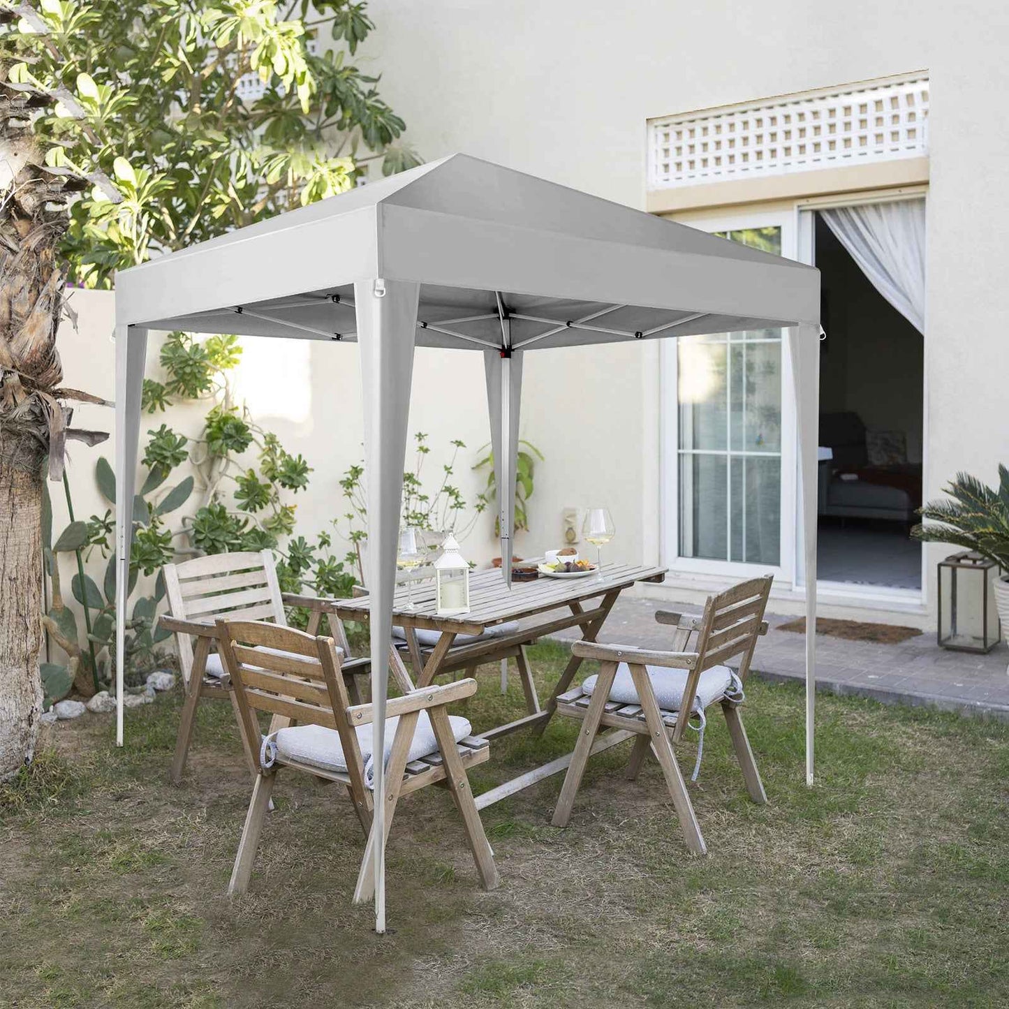 6.5x6.5ft Outdoor Canopy Gazebo – UV-Resistant Waterproof Pop-Up Shade Tent with Adjustable Legs & Carry Bag