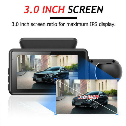 Car Front Car 3-inch Driving Recorder HD Dual Lens On-board Camera