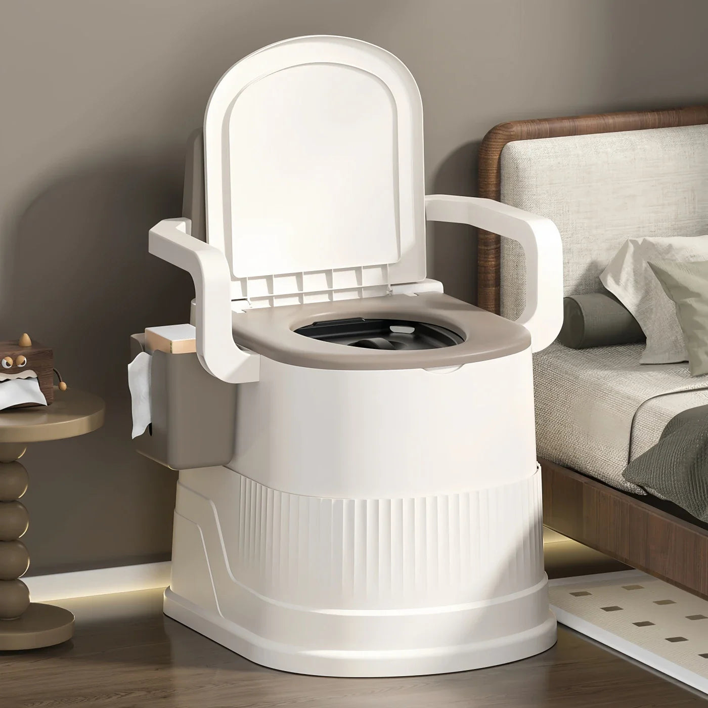 Portable Travel Toilet Chair for Adults Odor-proof, Easy-to-Clean Sanitary Camping Toilet