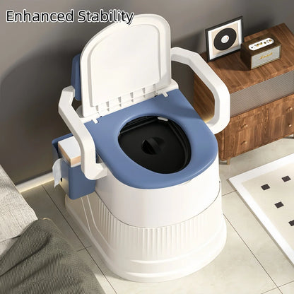 Portable Travel Toilet Chair for Adults Odor-proof, Easy-to-Clean Sanitary Camping Toilet