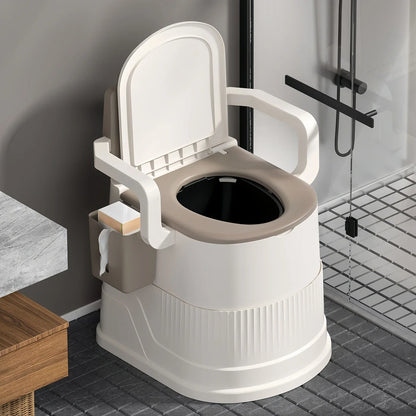 Portable Travel Toilet Chair for Adults Odor-proof, Easy-to-Clean Sanitary Camping Toilet