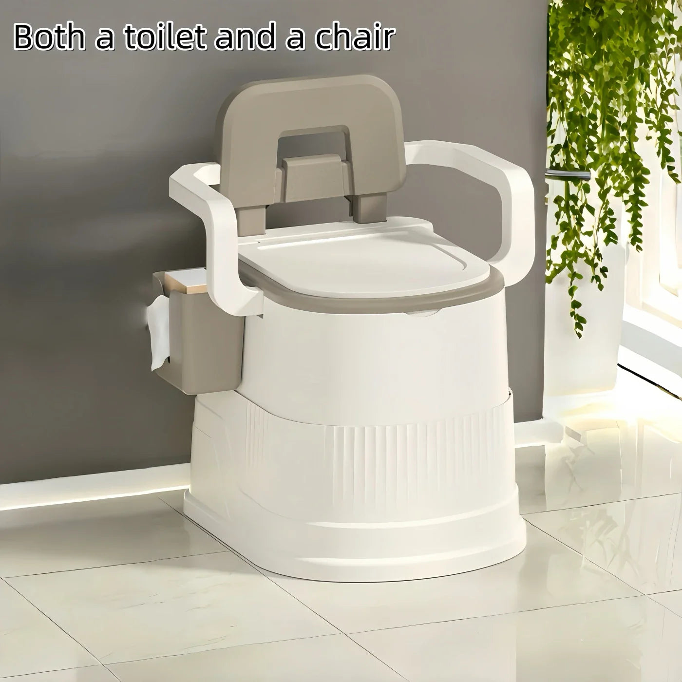 Portable Travel Toilet Chair for Adults Odor-proof, Easy-to-Clean Sanitary Camping Toilet