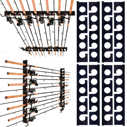Wall & Ceiling Fishing Rod Rack – Holds 12 Rods, Garage Storage, 3 Pack Sizes