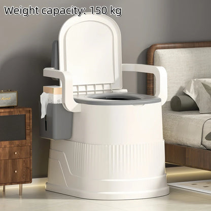 Portable Travel Toilet Chair for Adults Odor-proof, Easy-to-Clean Sanitary Camping Toilet