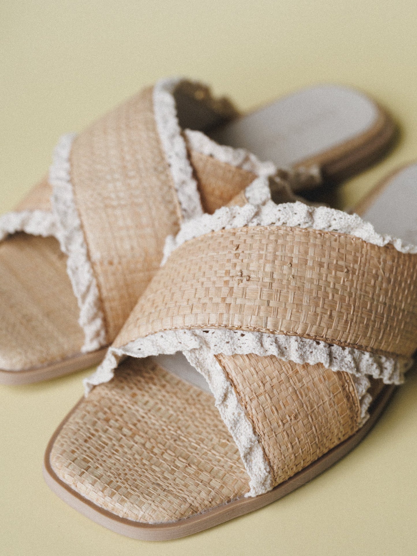 Allie Flat Sandal  - Natural