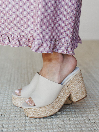 Ashlyn Heel Slide - Ivory