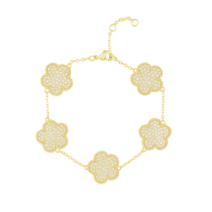 Adeline Clover Pave Bracelet