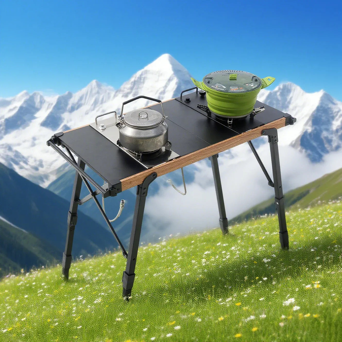Pandatour Camping IGT 0.5UNT Gas Stove Outdoor One-Click Ignite High Efficiency Camping Table Stove High Firepower