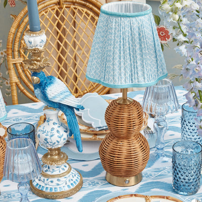 Trio of Rechargeable Rattan Lamps