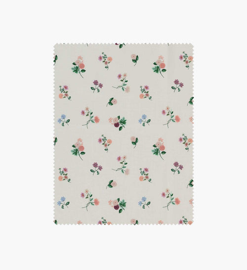 Ditsy Dahlia Cotton Fabric - Cream
