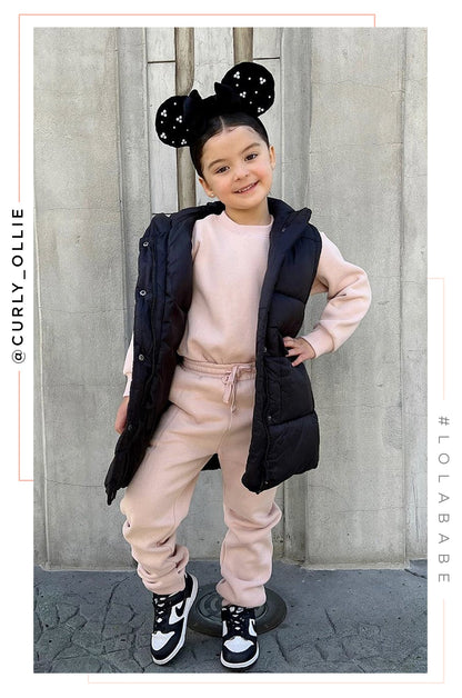 Mini Cozy Feels Kids Jogger Pant - Light Pink