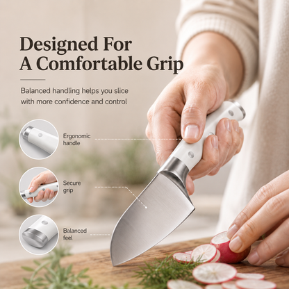 10‑Piece Knife Set with Removable Ceramic Sharpener