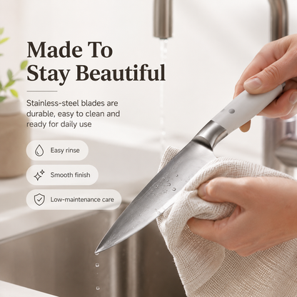 10‑Piece Knife Set with Removable Ceramic Sharpener