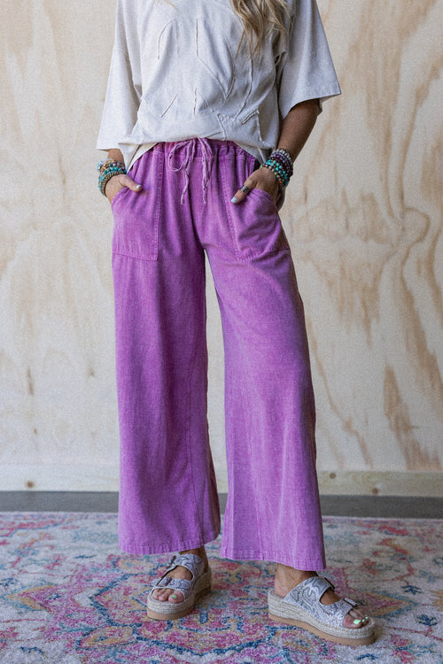Dream Awake Wide Leg Pants - Pink - Pre Order