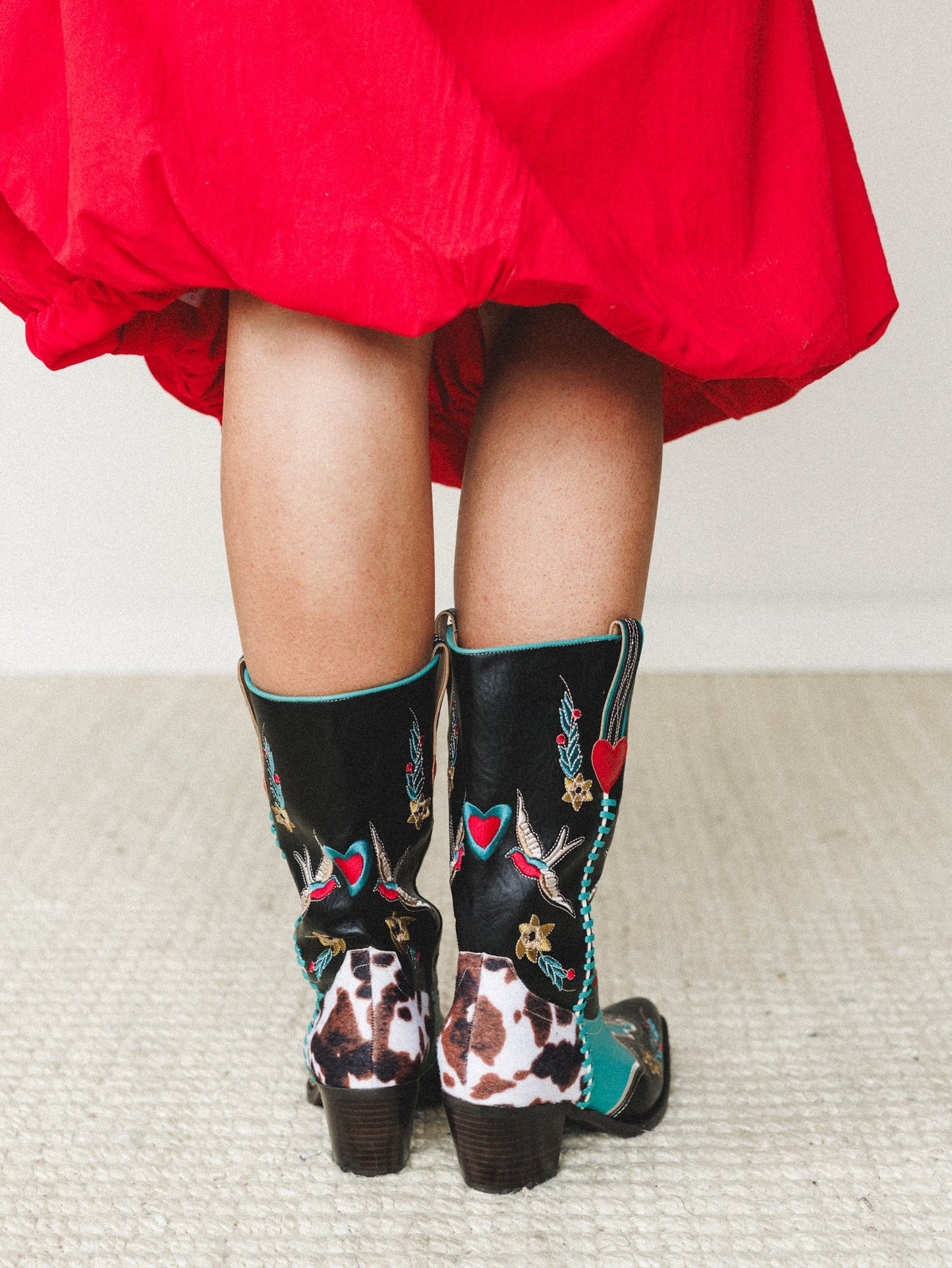 Elsie Bootie - Black Turquoise