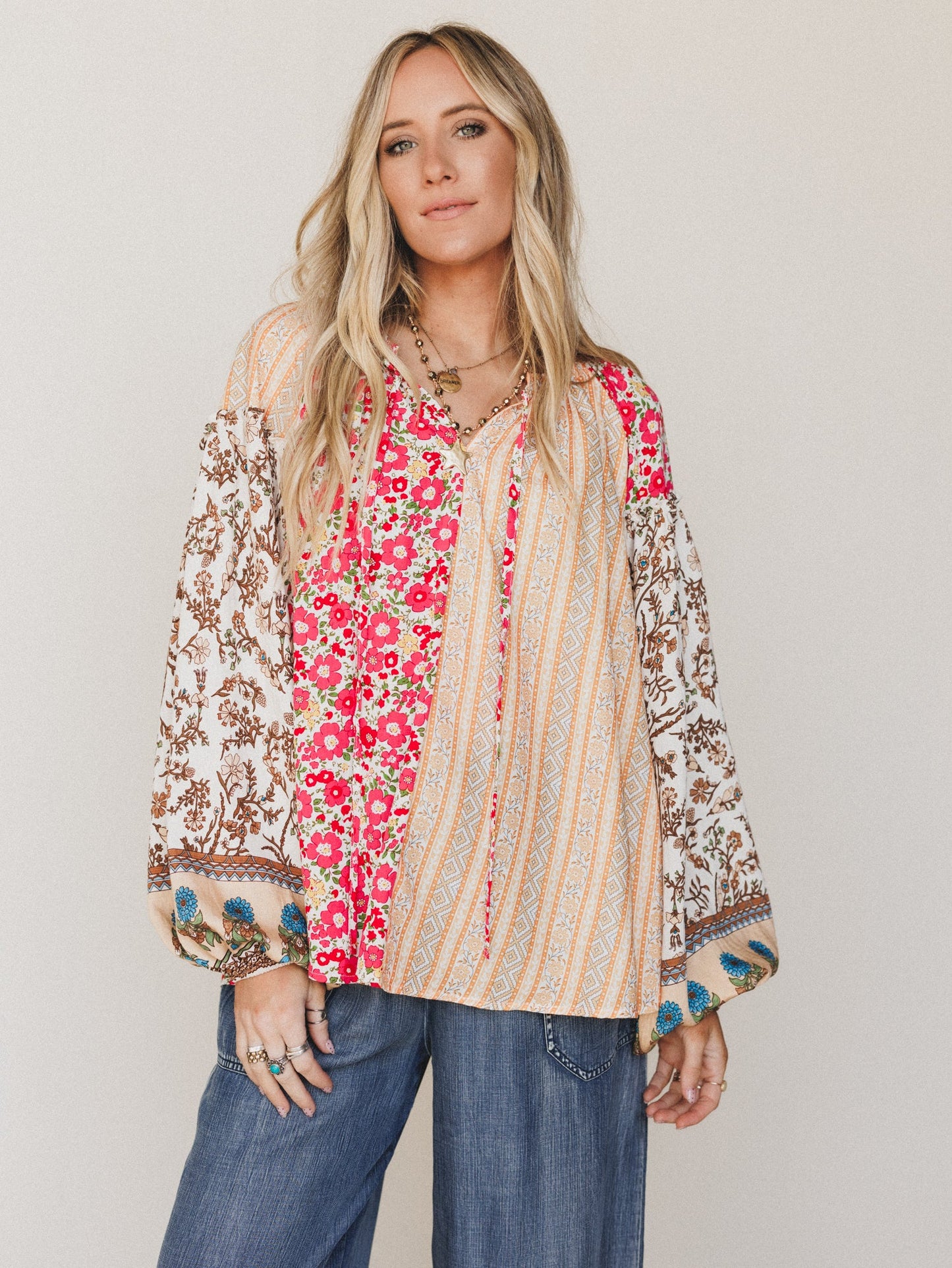 Bohemian Lullabies Blouse - Coral - Pre Order