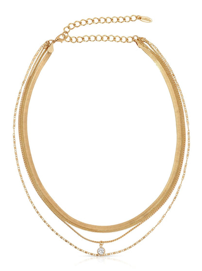 All the Chains 18k Gold Plated Layered Necklace