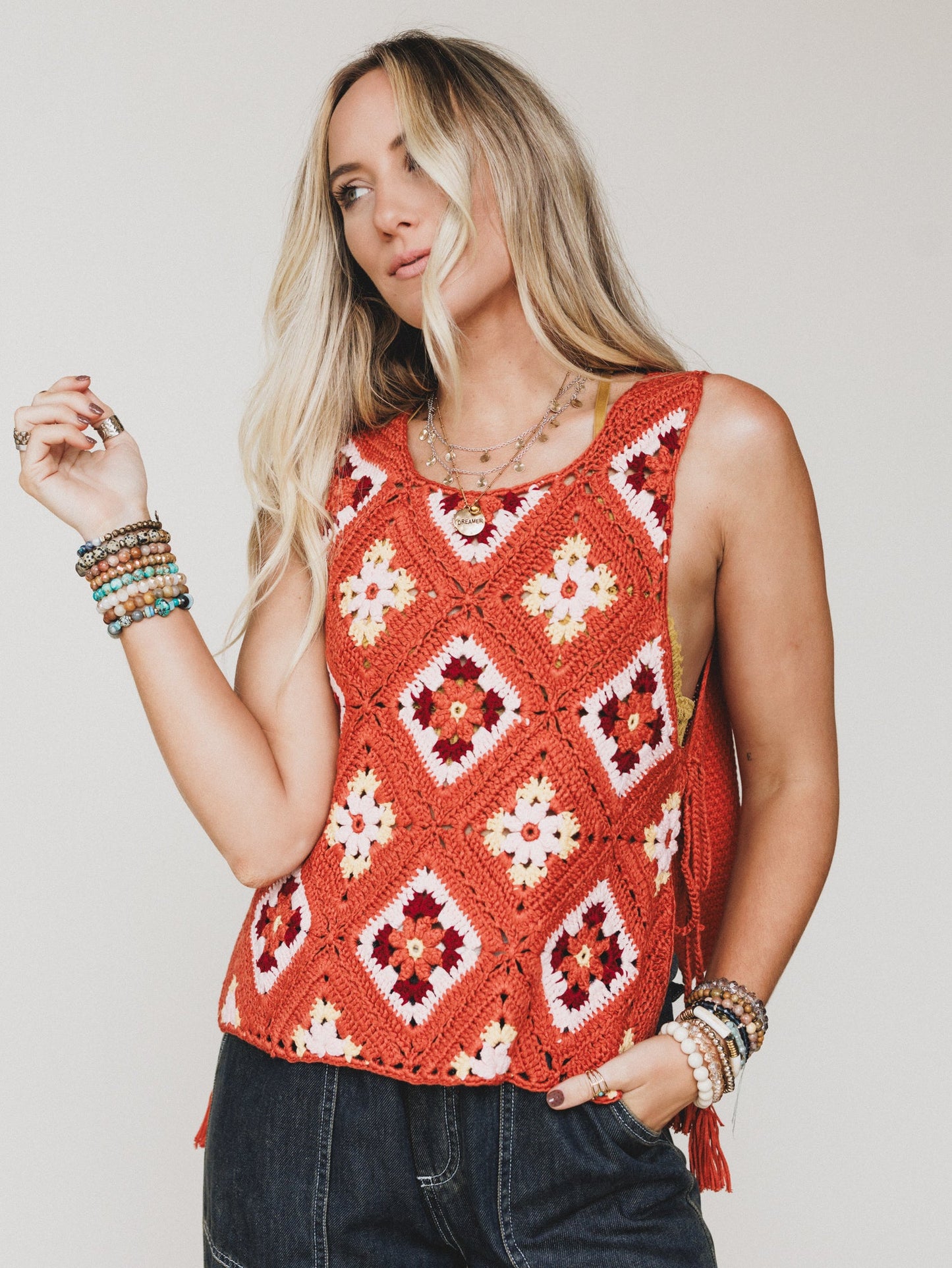 Boho Crush Crochet Top - Rust - Pre Order