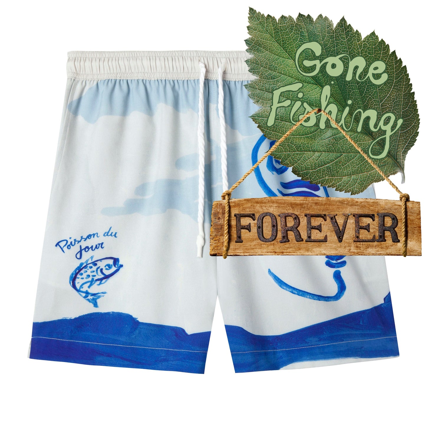 'Fishing Lines' x Hôtel Magique ~ Swim Trunks