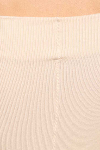 Slinky Rib Off-The-Shoulder Shirt | Bone