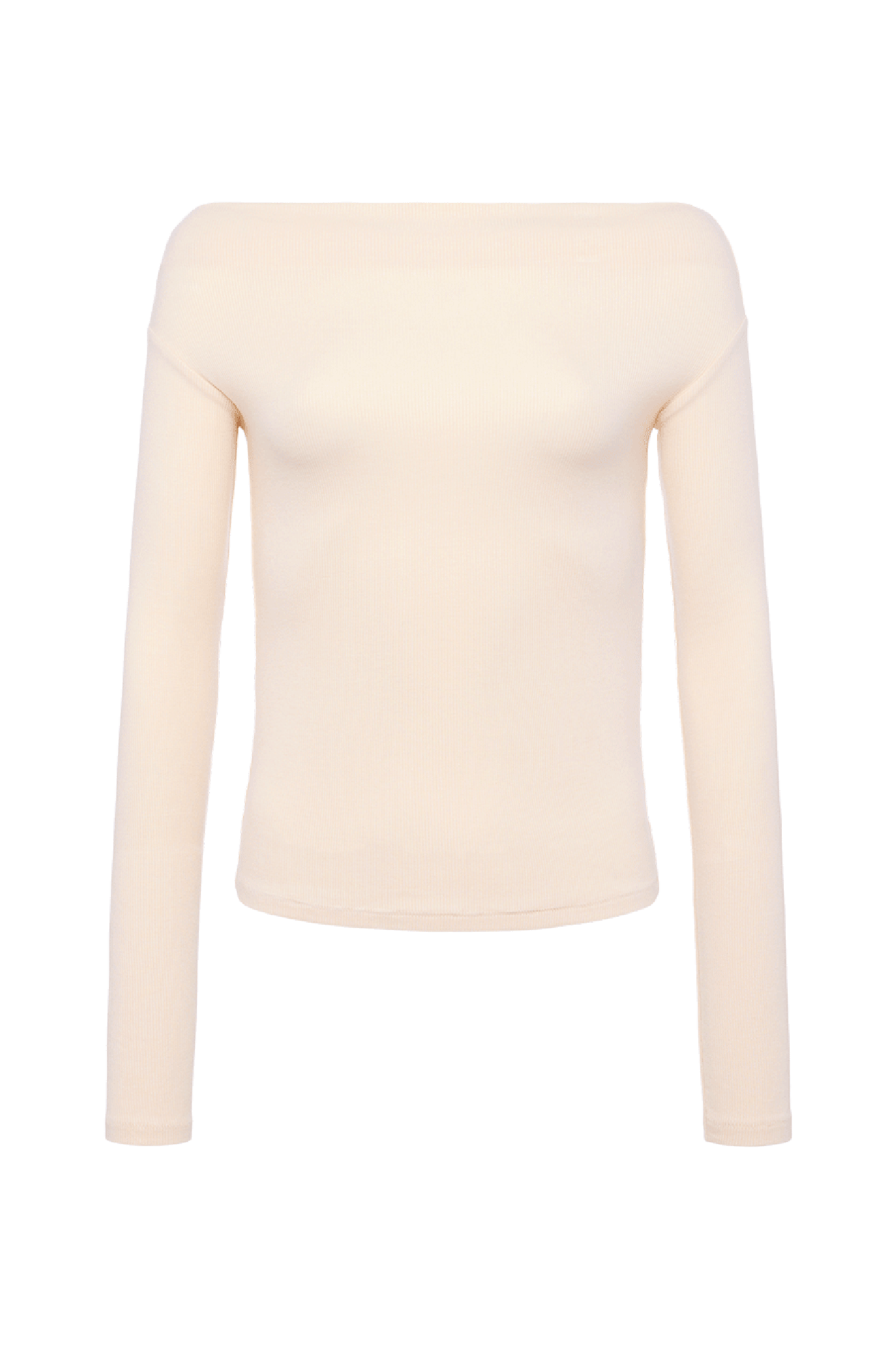 Slinky Rib Off-The-Shoulder Shirt | Bone