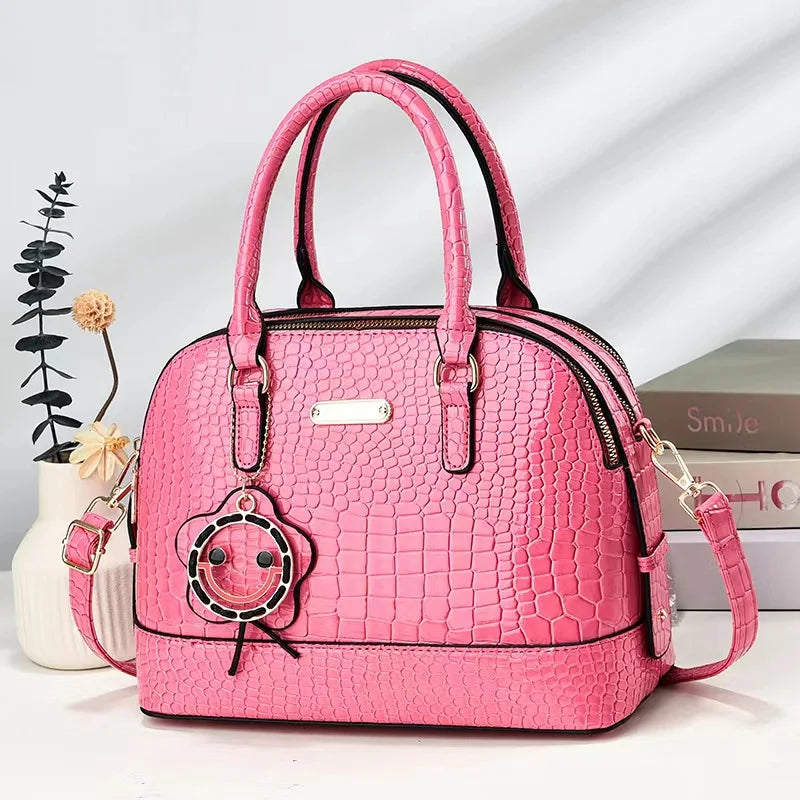 2025 New Style Customised PU Leather Women's Handbag Zipper Closure Casual Tote with Logo Ladies Hand Bags