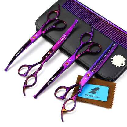 7 Inch Pet Scissors Set Pet Baby Head Scissors Set Multicolor High Class Pet Scissors PTS-053