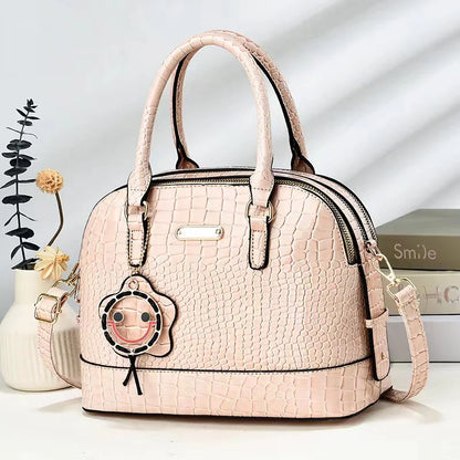 2025 New Style Customised PU Leather Women's Handbag Zipper Closure Casual Tote with Logo Ladies Hand Bags