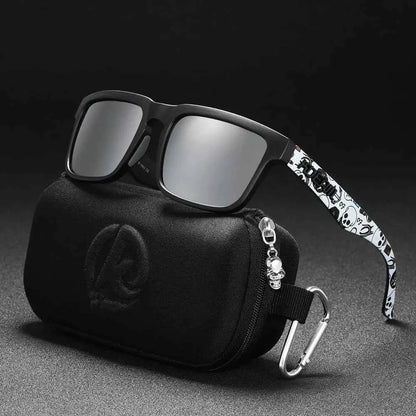 KDEAM Classic Square Sunglasses Men Women Category 3 Polarized Sun Glasses Unique Frame Surface Eyewear With Case Box KD332